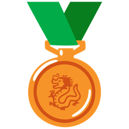3rd place medal and dragon