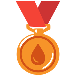3rd place medal and drop of blood