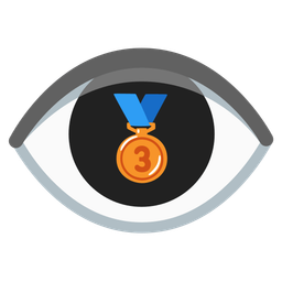 3rd place medal and eye