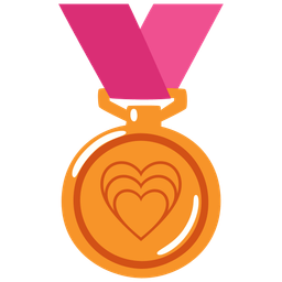 3rd place medal and growing heart