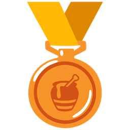 3rd place medal and honey pot