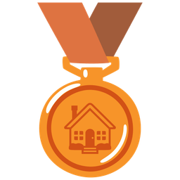 3rd place medal and house