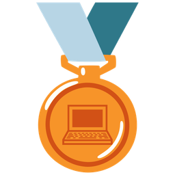 3rd place medal and laptop