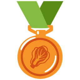 3rd place medal and leafy green
