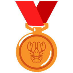 3rd place medal and lobster