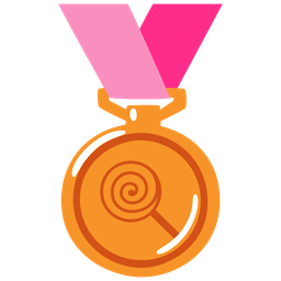 3rd place medal and lollipop