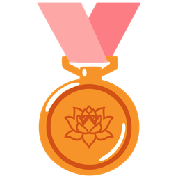 3rd place medal and lotus