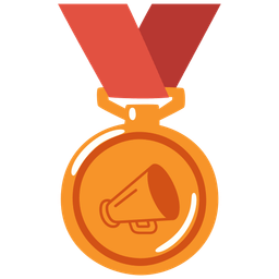 3rd place medal and megaphone