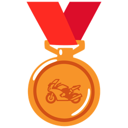 3rd place medal and motorcycle