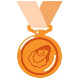 3rd place medal and oyster