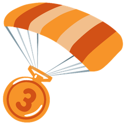 3rd place medal and parachute