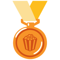 3rd place medal and popcorn
