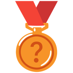 3rd place medal and red question mark