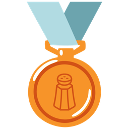 3rd place medal and salt