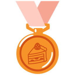 3rd place medal and shortcake