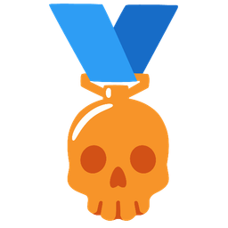 3rd place medal and skull