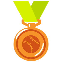 3rd place medal and softball