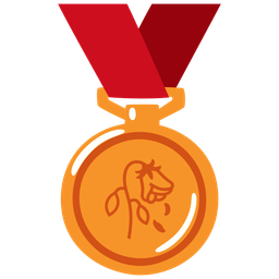 3rd place medal and wilted flower