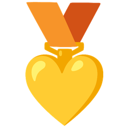 3rd place medal and yellow heart