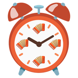 Accordion and Alarm clock