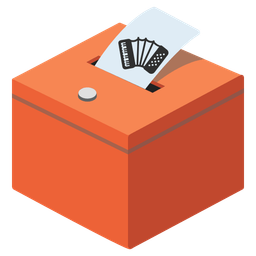 Accordion and Ballot box with ballot