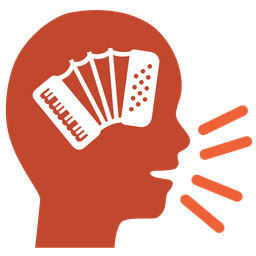 Accordion and Busts in silhouette