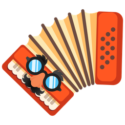 Accordion and Disguised face