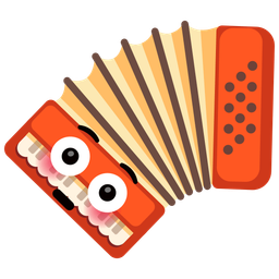 Accordion and Flushed face