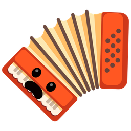 Accordion and Frowning face with open mouth