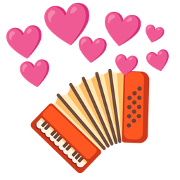 Accordion and Heart with arrow