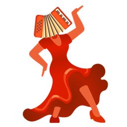 Accordion and High-heeled shoe