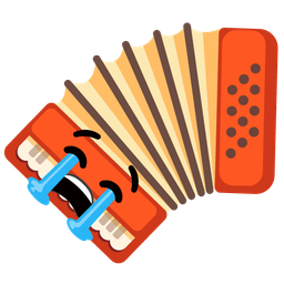 Accordion and Loudly crying face