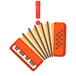 Accordion and Red exclamation mark