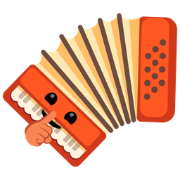 Accordion and Shushing face