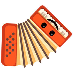 Accordion and Upside-down face