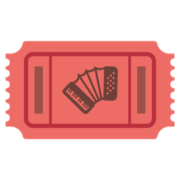 admission tickets and accordion