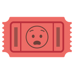 admission tickets and anguished face