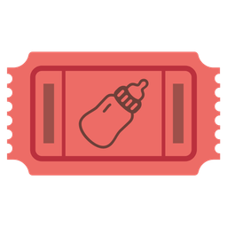 admission tickets and baby bottle