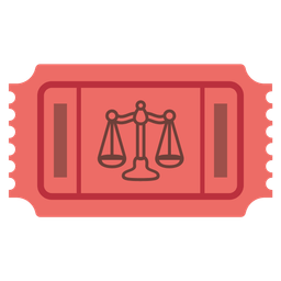 admission tickets and balance scale