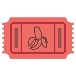 admission tickets and banana