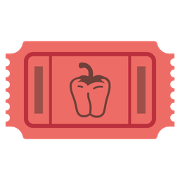 admission tickets and bell pepper