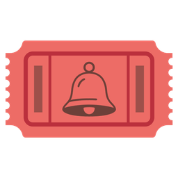 admission tickets and bell