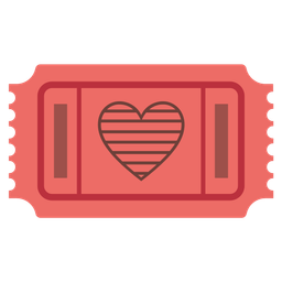 admission tickets and blue heart