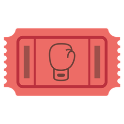 admission tickets and boxing glove