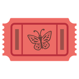 admission tickets and butterfly