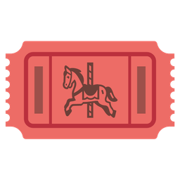 admission tickets and carousel horse