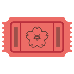 admission tickets and cherry blossom