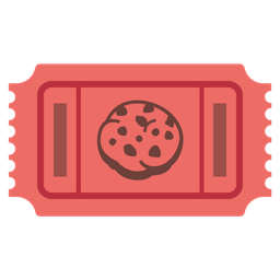 admission tickets and cookie