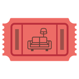 admission tickets and couch and lamp