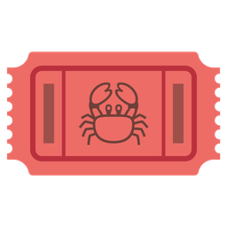 admission tickets and crab